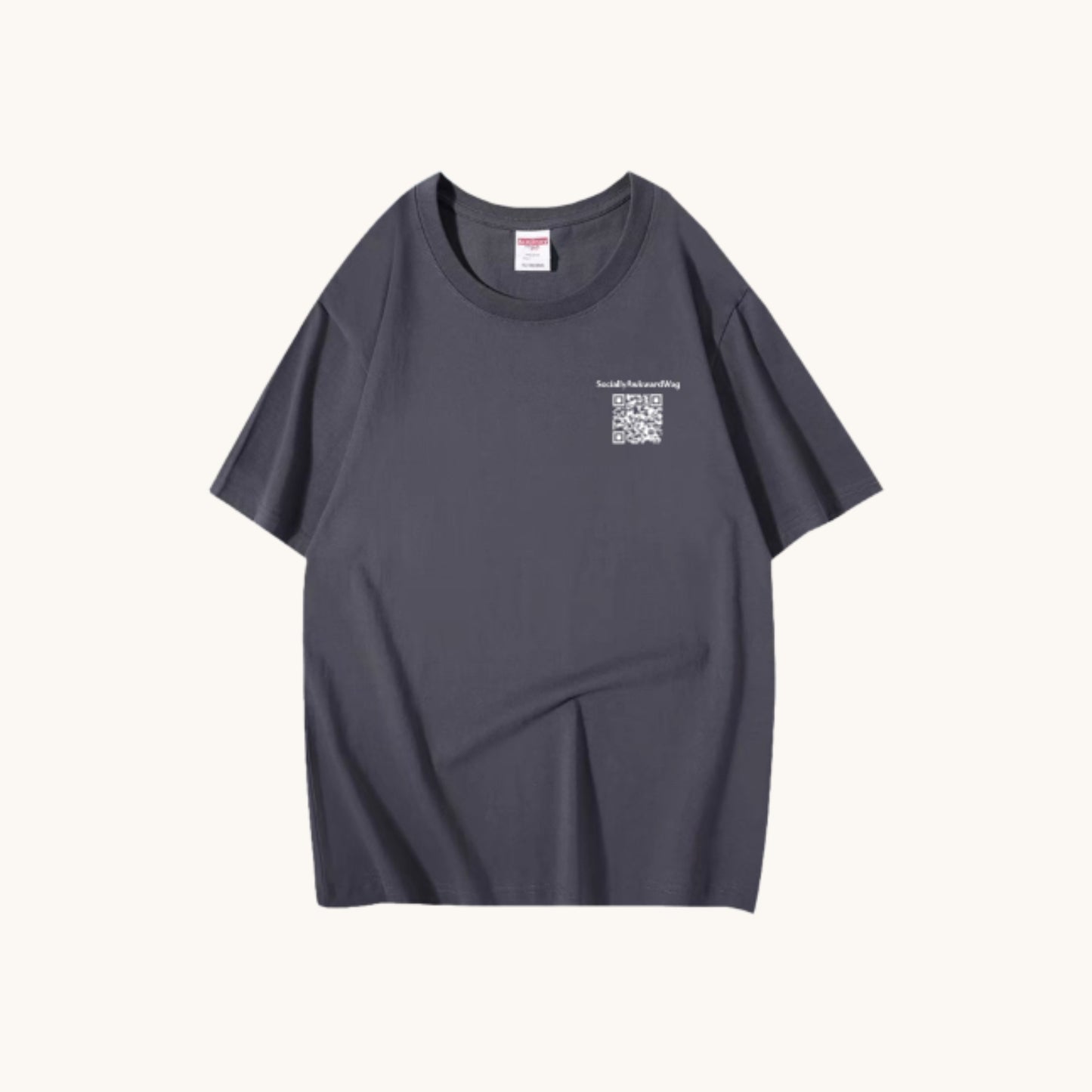 「社恐 Unisex 落肩Tee」(QR code)