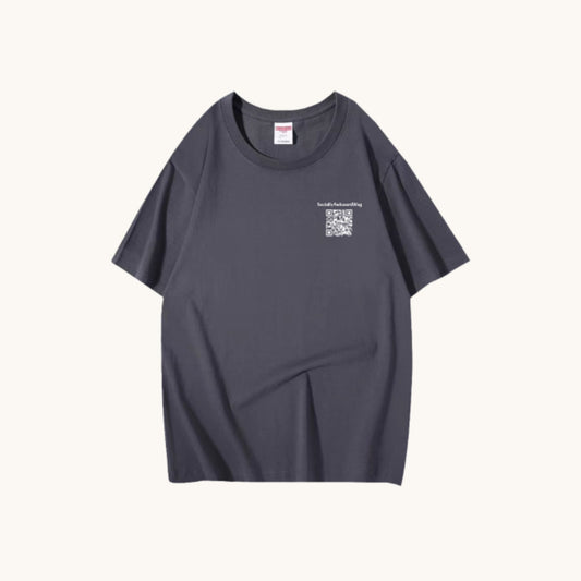 「社恐 Unisex 落肩Tee」（QR code）